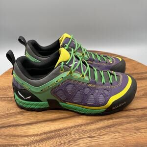 Salewa WS Firetail 3 Shoes Womens Size 6.5 Green Hiking Climbing Approach Climb